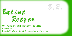 balint retzer business card